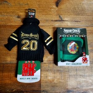 Snoop Dogg Sweater Ornament & Wine Sweater